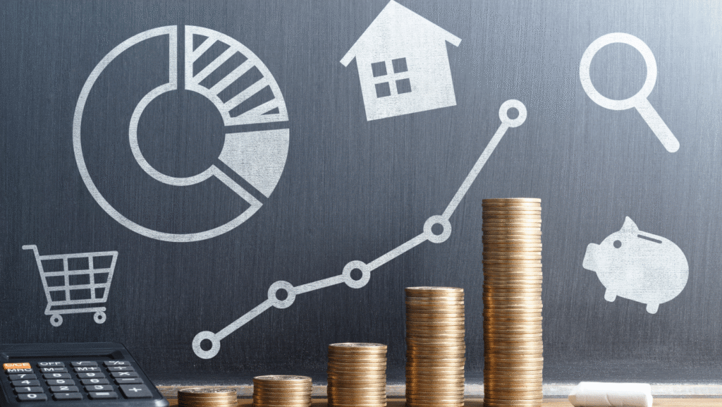 Image illustrating steps of investment, focusing on personal finance strategies.