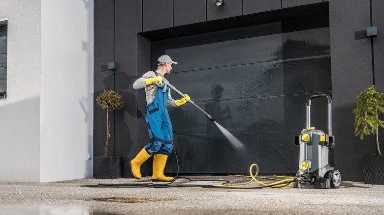 Professional pressure washing for patio cleaning