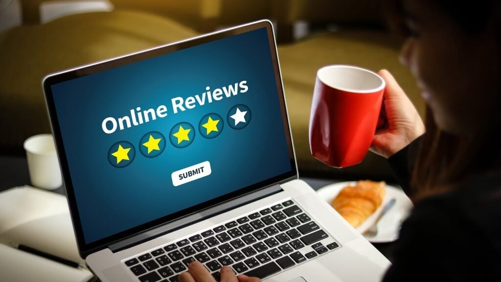 Customer reading online reviews impact on local business before choosing a service provider